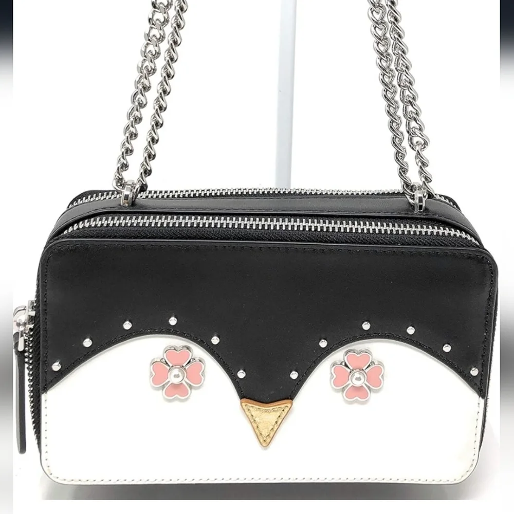 ❤️ Relisted Kate Spade Frosty Penguin Chain Strap Purse - Picture 4 of 15